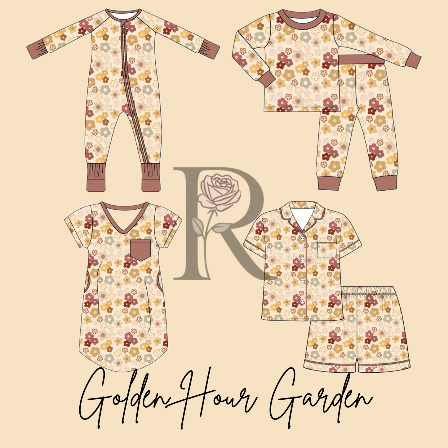 Golden Hour Garden Bamboo - 4 Styles (Adult & Kids Styles!)