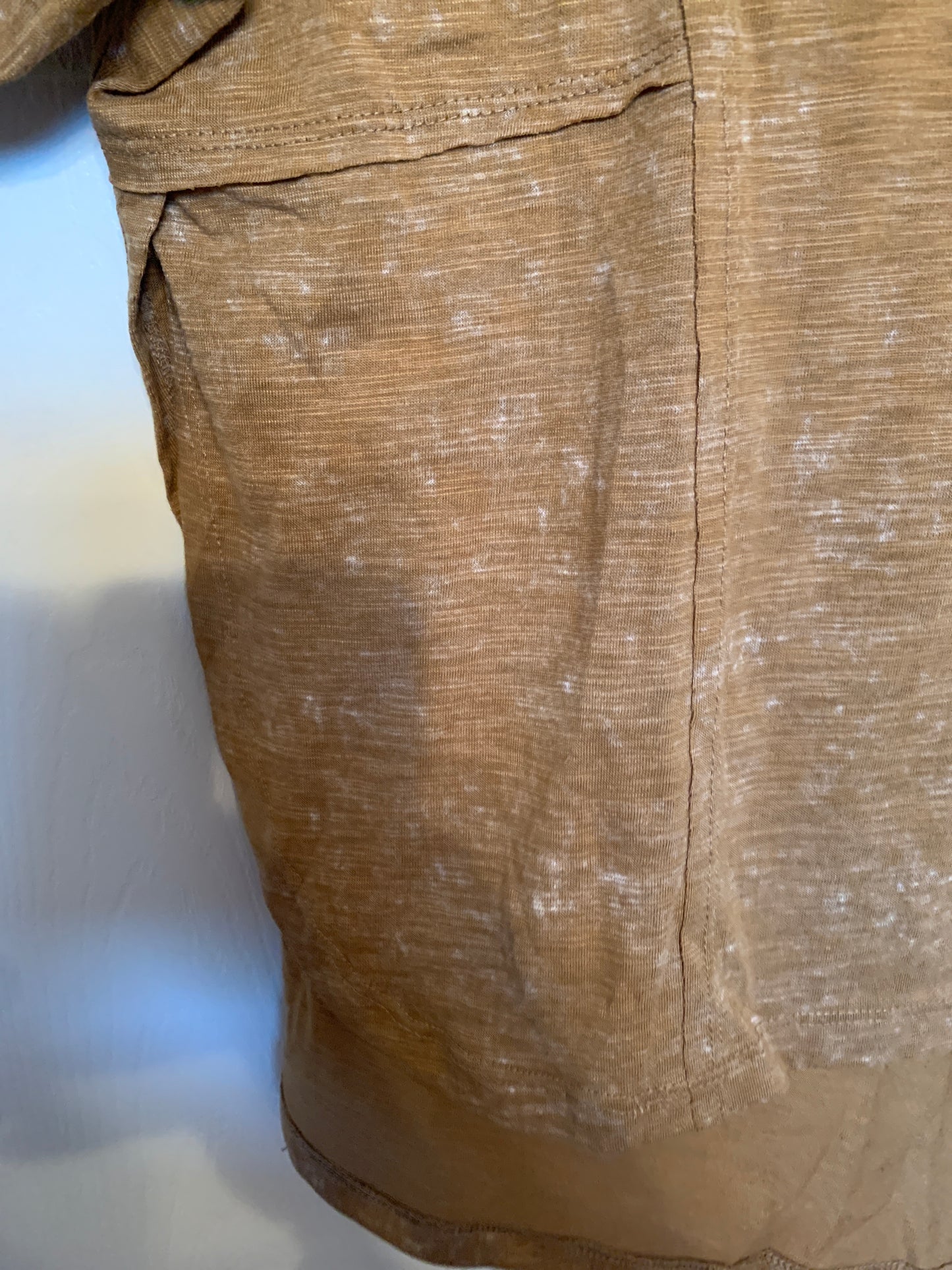 Brown Oversized Raw Hem Top