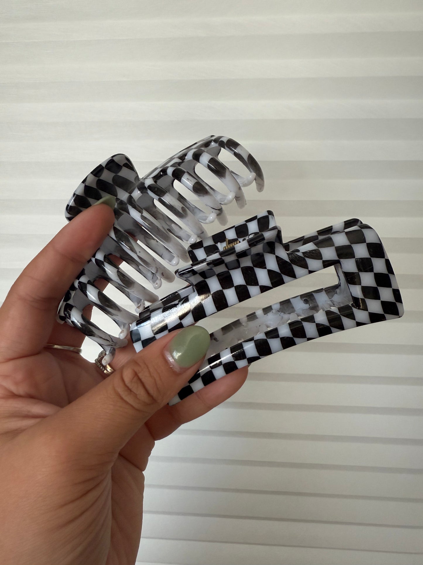 Checkered Hair Clips