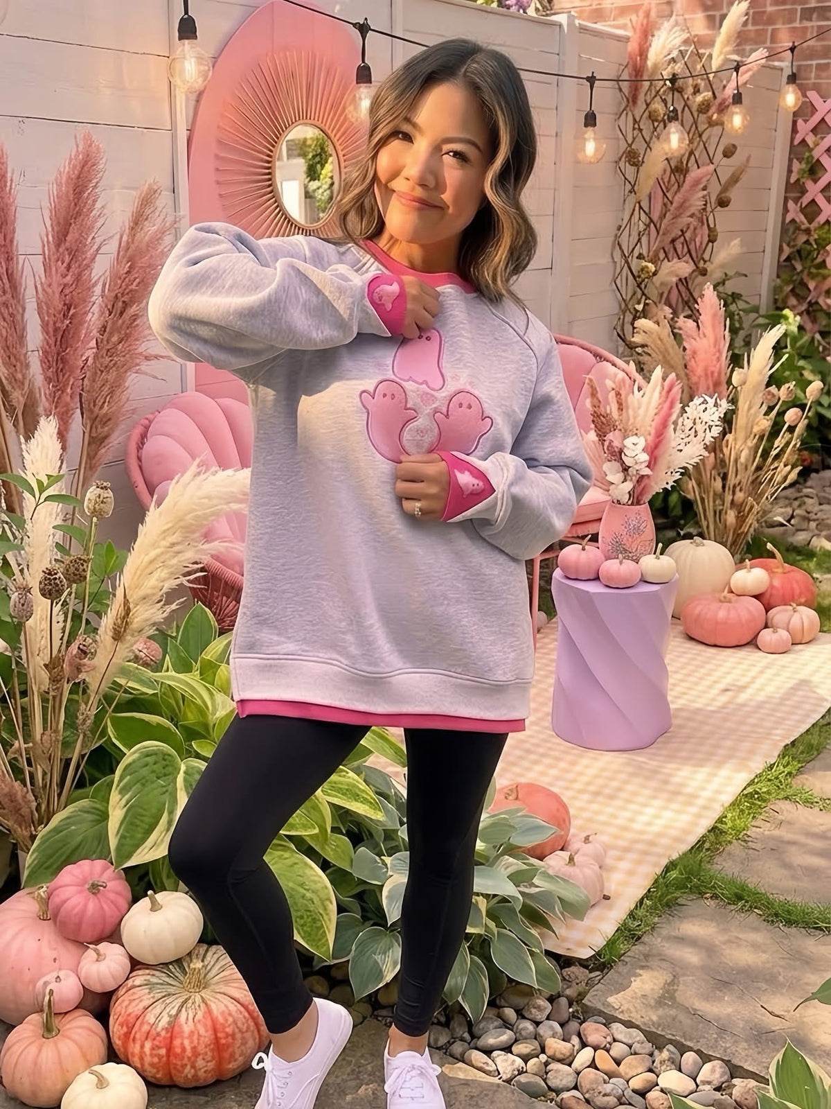 Pretty Little Ghosts Layerpop Double Cuffs Sweatshirt