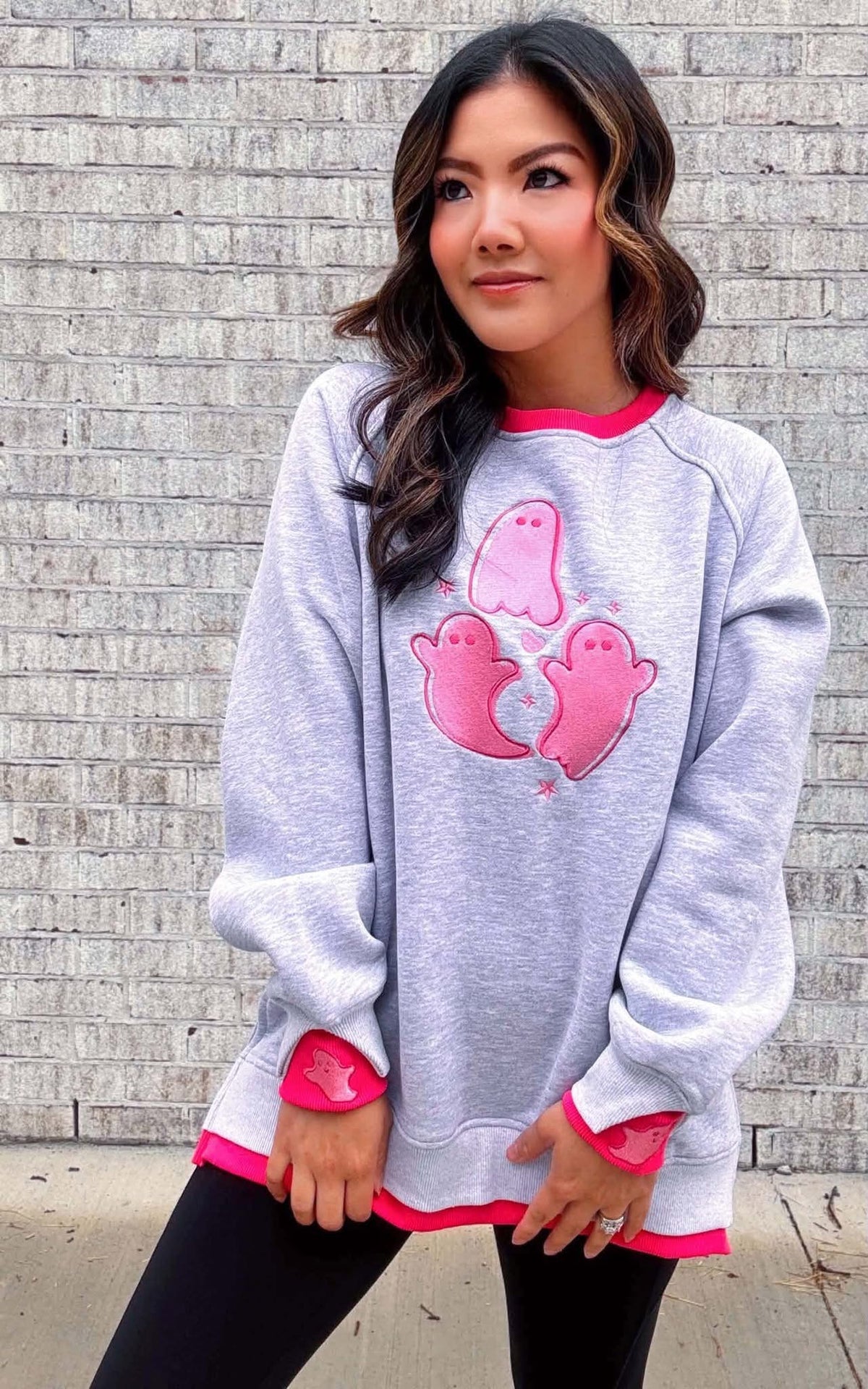 Pretty Little Ghosts Layerpop Double Cuffs Sweatshirt