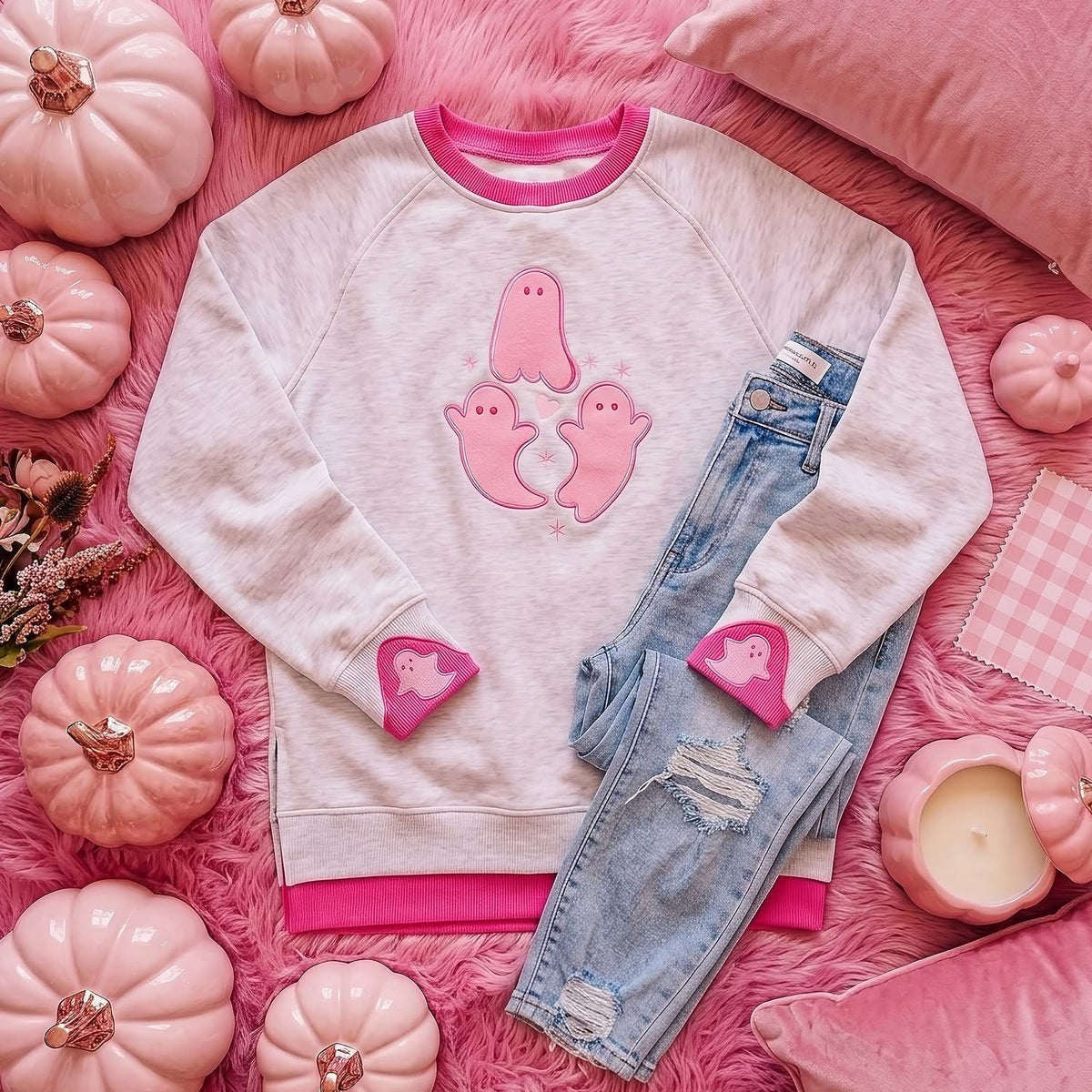 Pretty Little Ghosts Layerpop Double Cuffs Sweatshirt