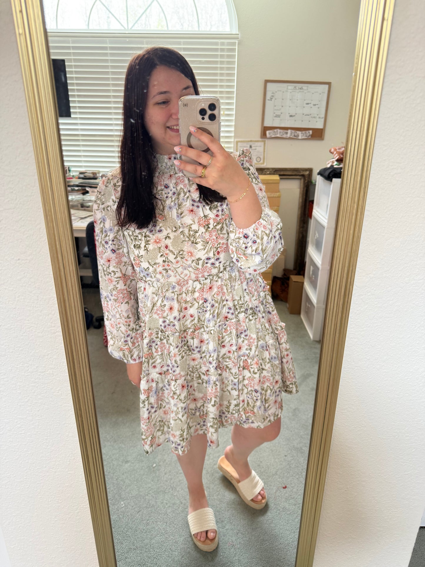 White Floral Dress