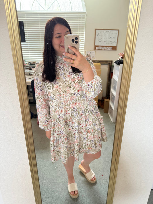 White Floral Dress