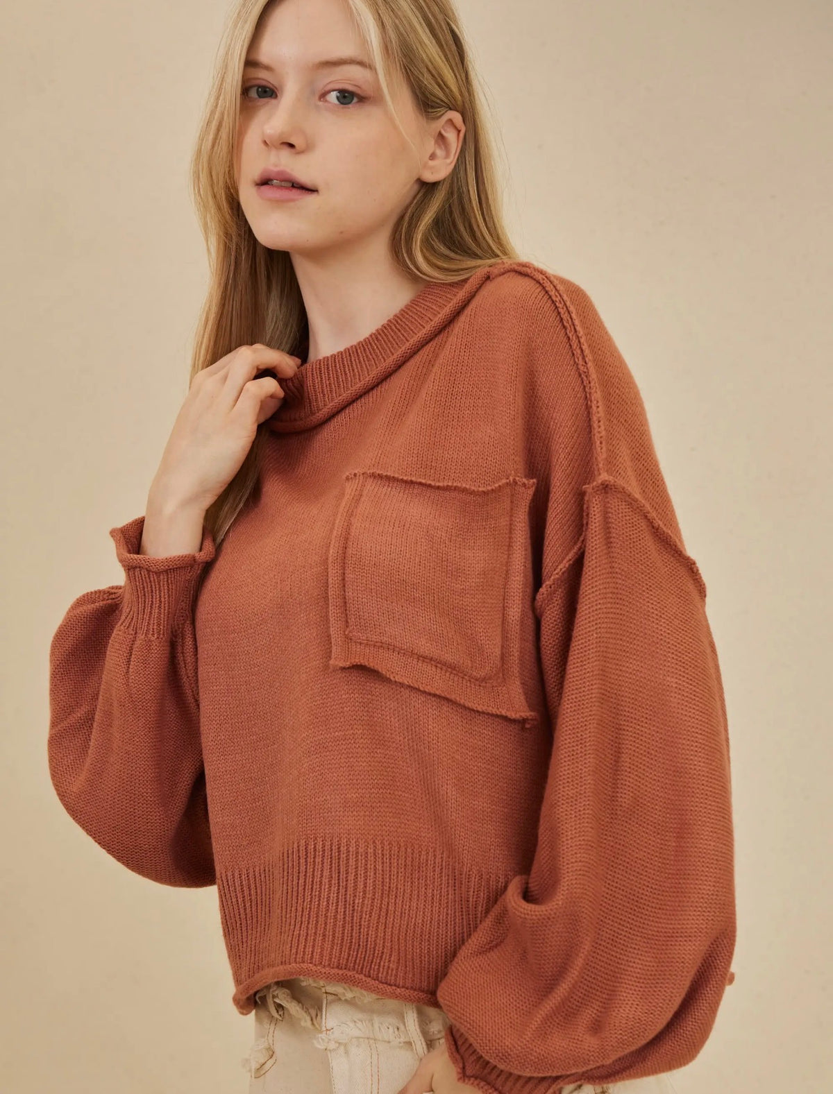Mauve Round Neck Sweater