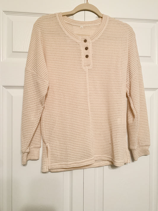 Khaki Waffle Knit Top