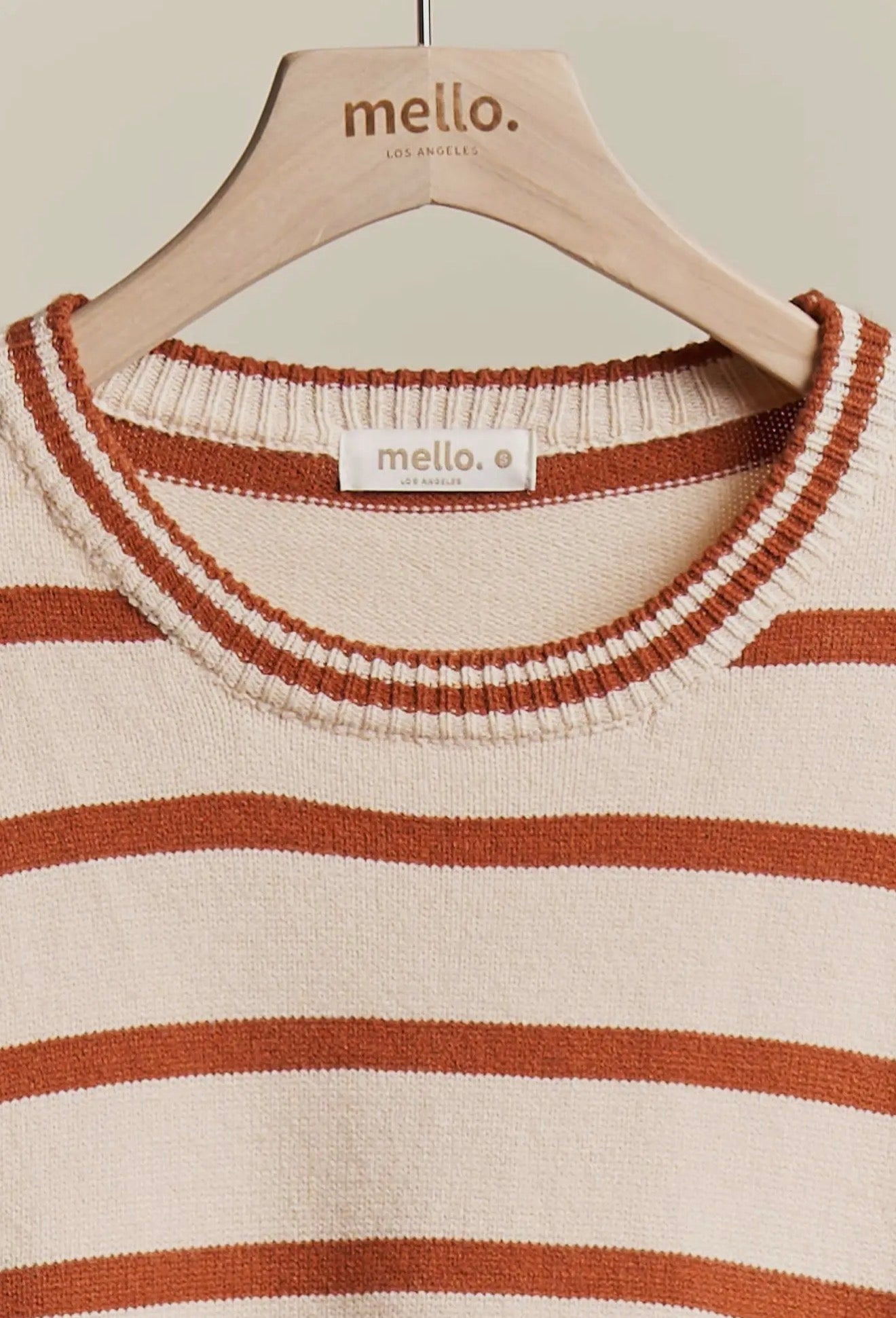 Round Neck Striped Knit Sweater