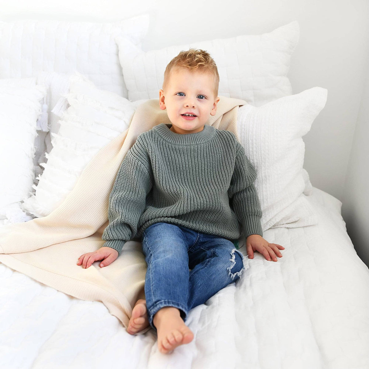 Gigi & Max Solid Knit Kids’ Sweater