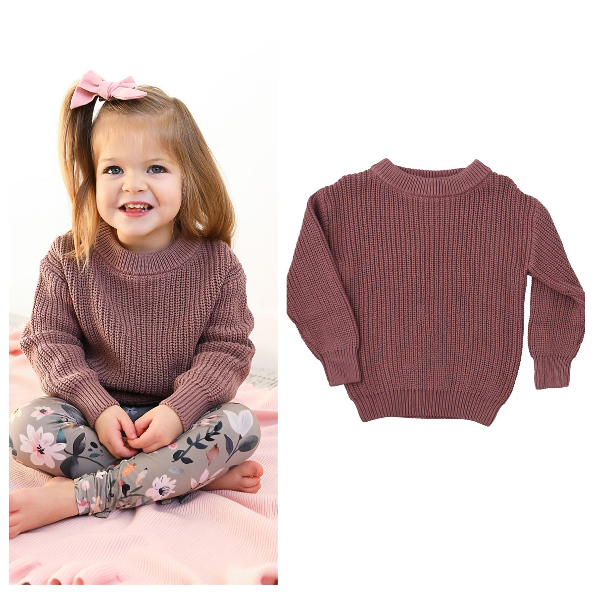 Gigi & Max Solid Knit Kids’ Sweater