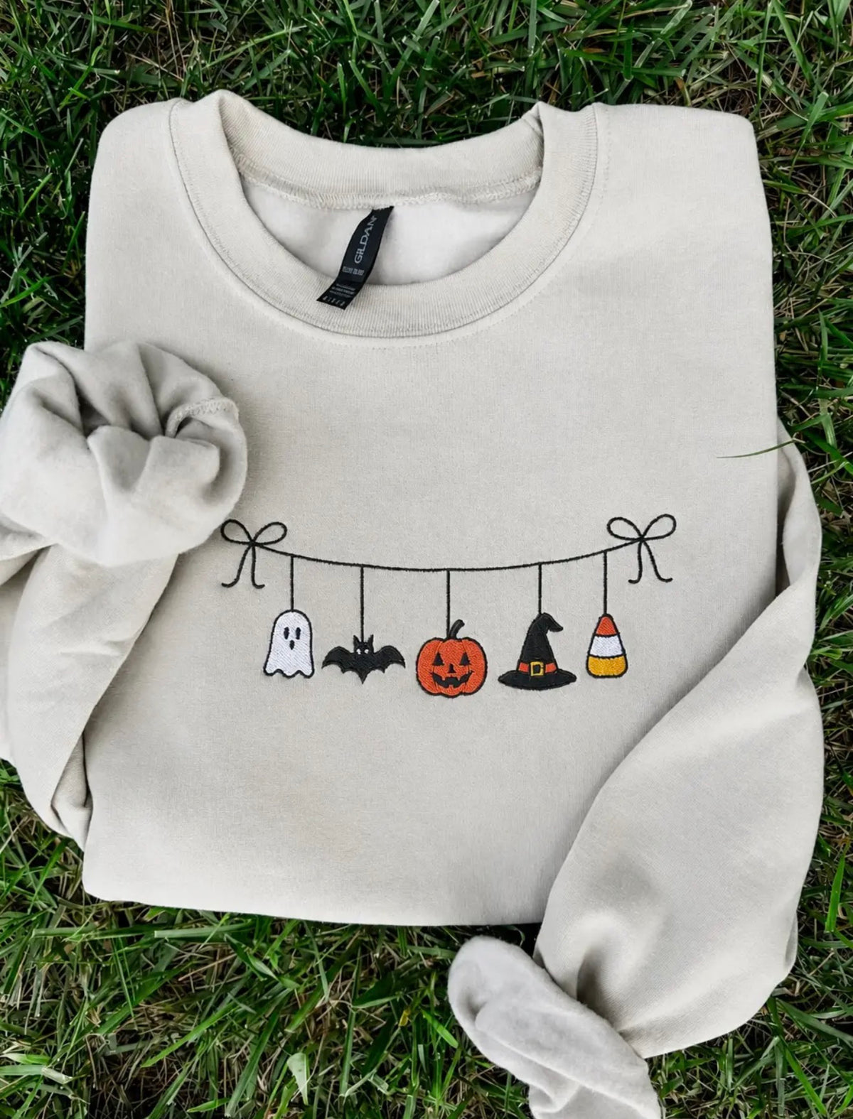 Haunted Halloween Embroidered Crewneck
