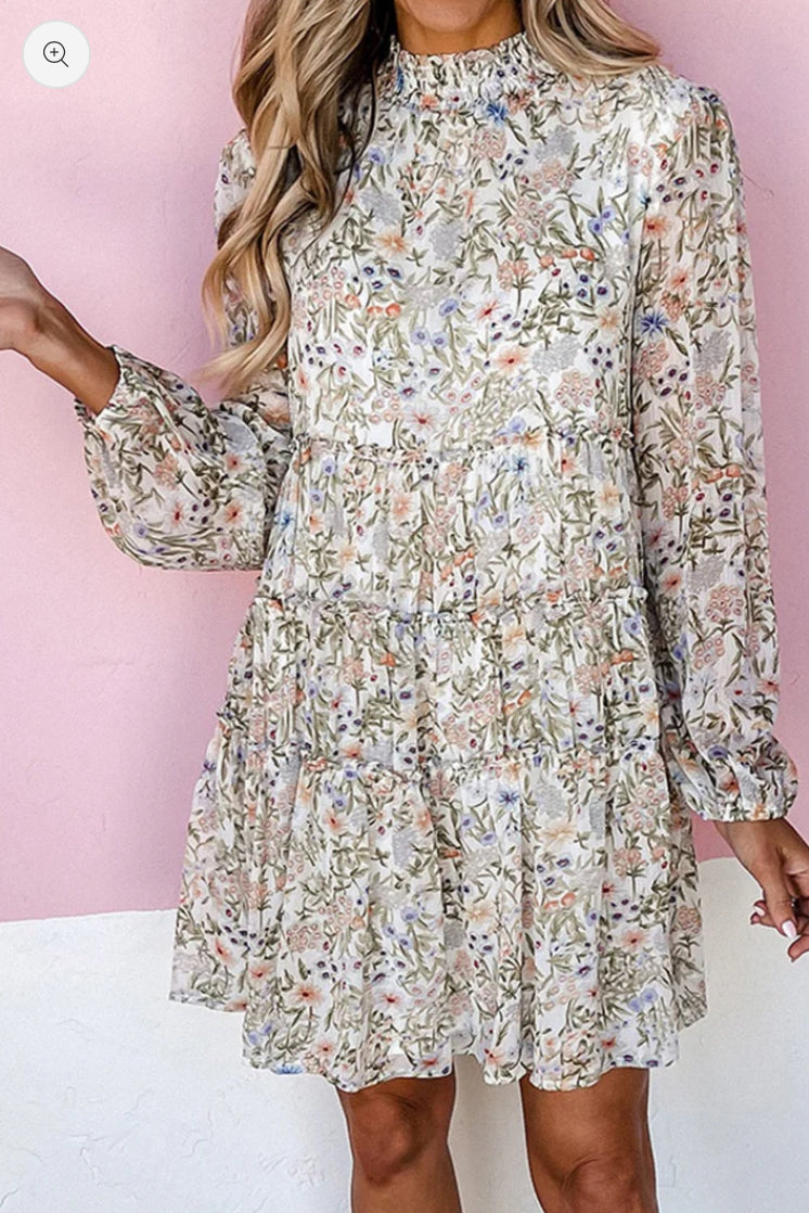 White Floral Dress