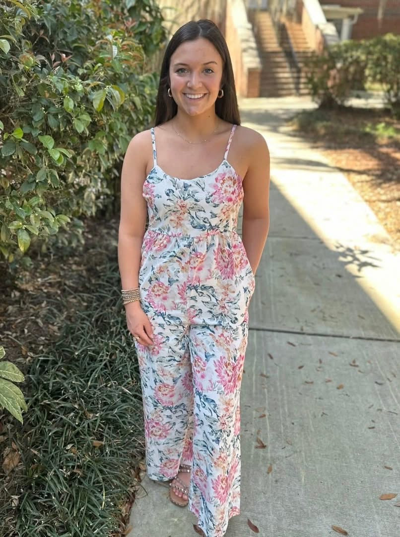 Floral Spaghetti Strap Jumpsuit