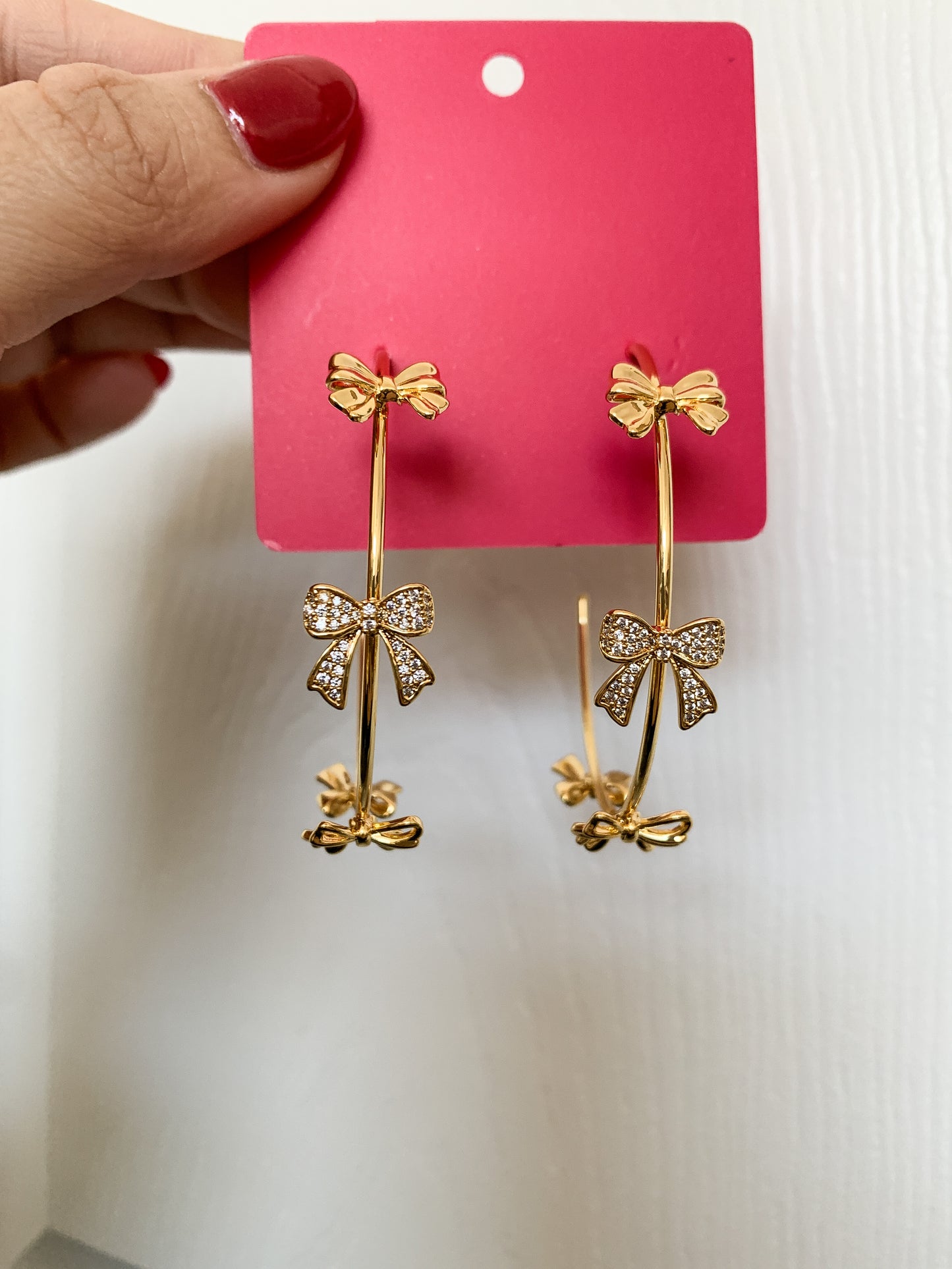 Bows & Kisses Hoop Earrings