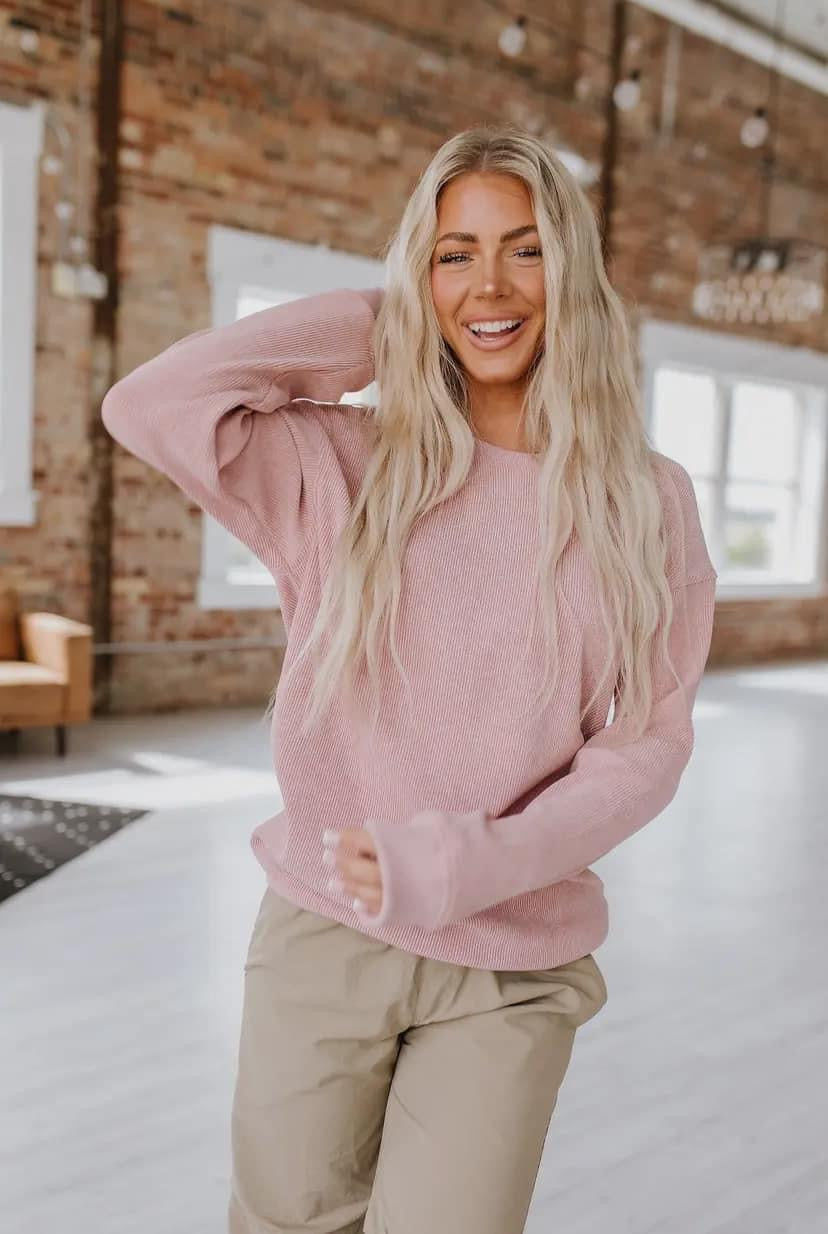 Remington Ribbed Knit Sweatshirt
