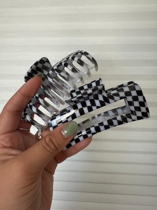 Checkered Hair Clips