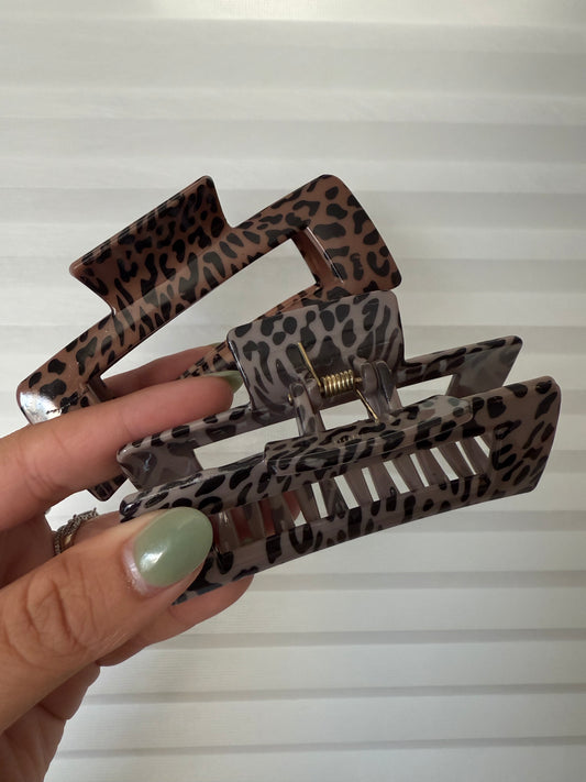 Leopard Hair Clips