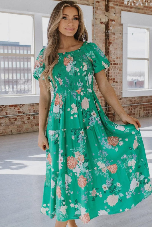 Deanna Floral Tiered Maxi