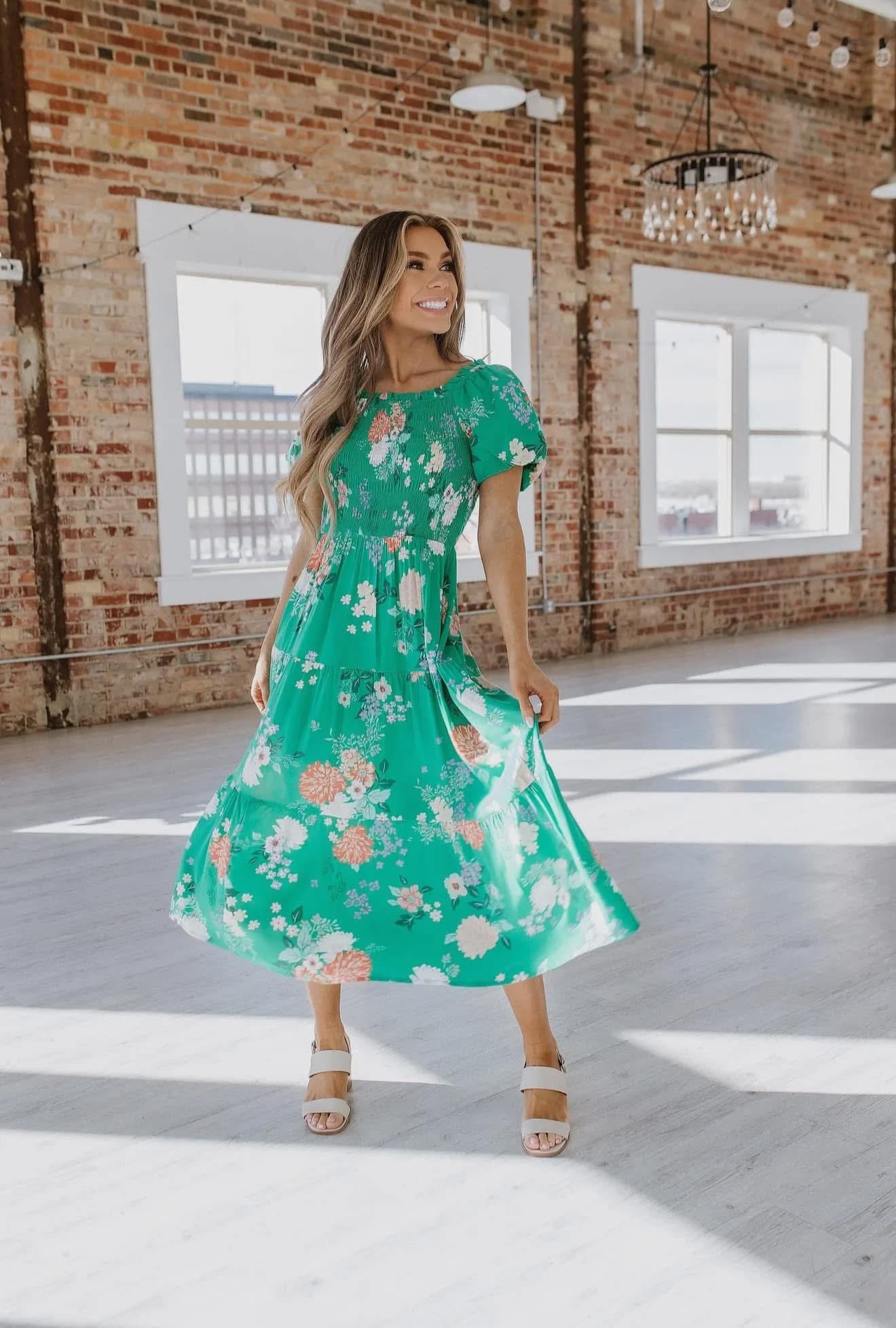 Deanna Floral Tiered Maxi
