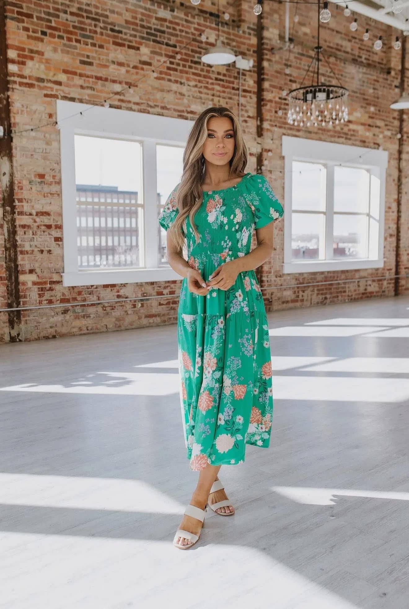 Deanna Floral Tiered Maxi