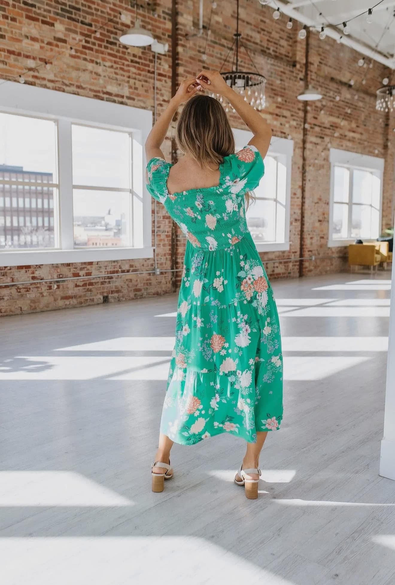 Deanna Floral Tiered Maxi