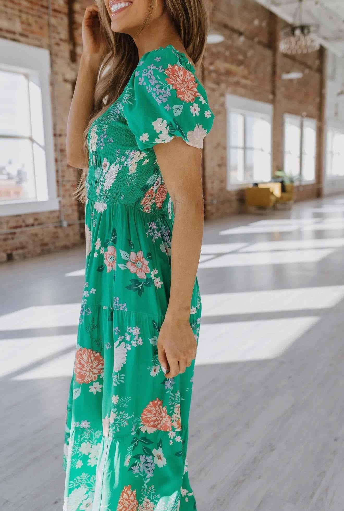 Deanna Floral Tiered Maxi
