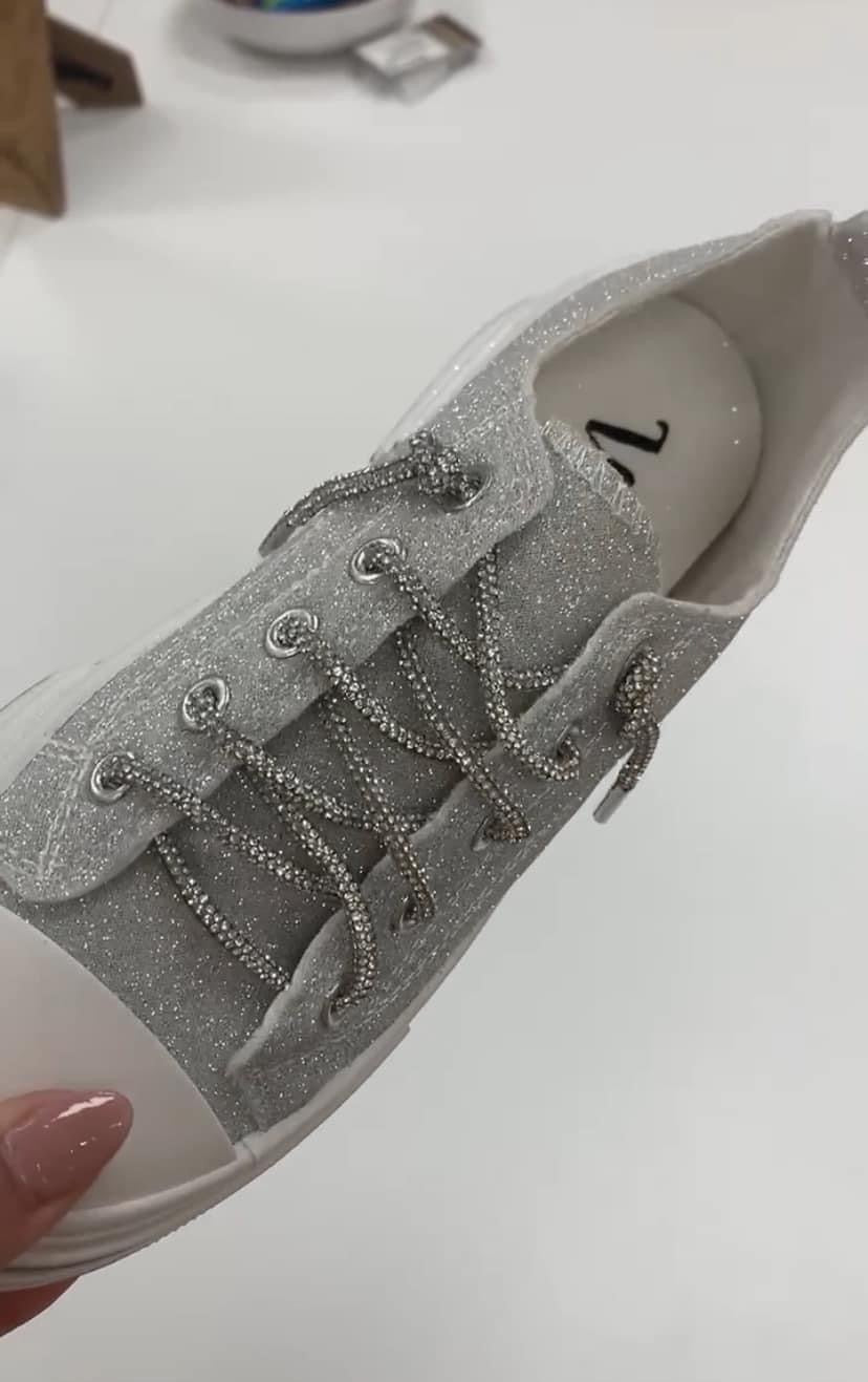 Aman Silver Sparkle Shoes