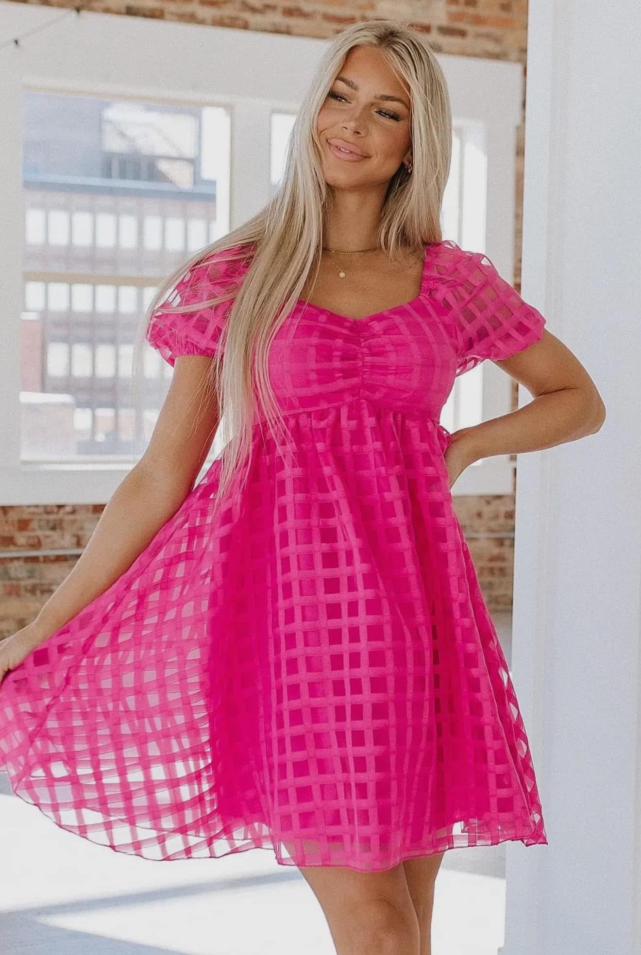 Teah Puff Sleeve Babydoll Dress