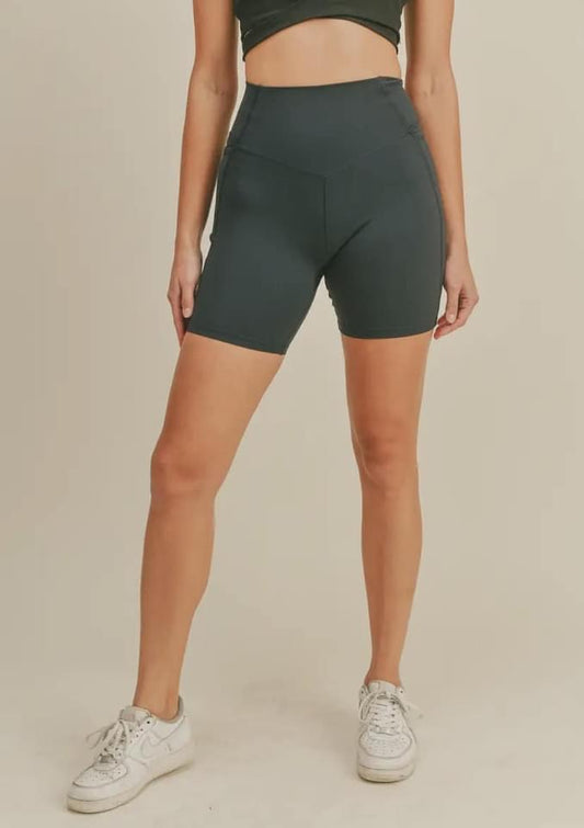 Navy Blue Biker Shorts
