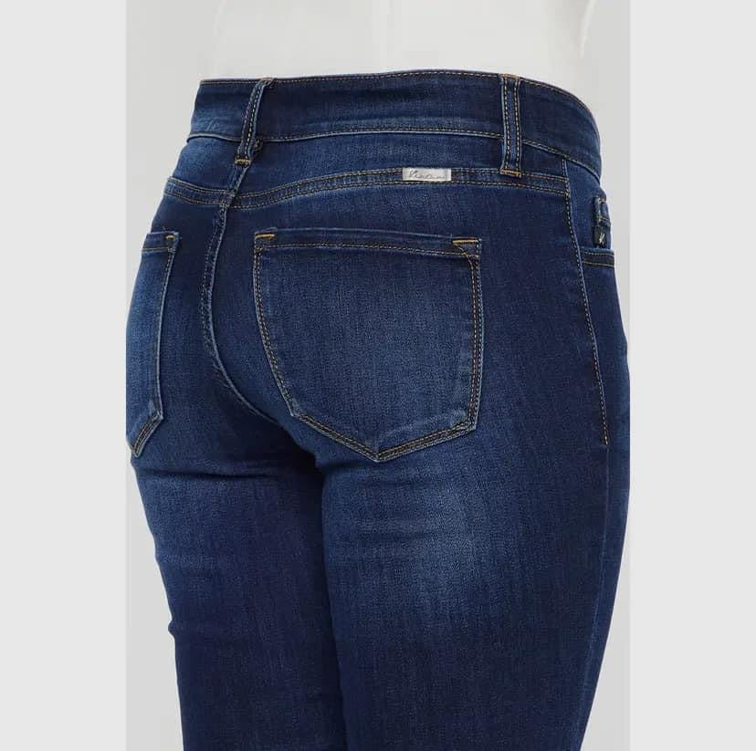 Low-Rise Frayed Hem Bootcut
